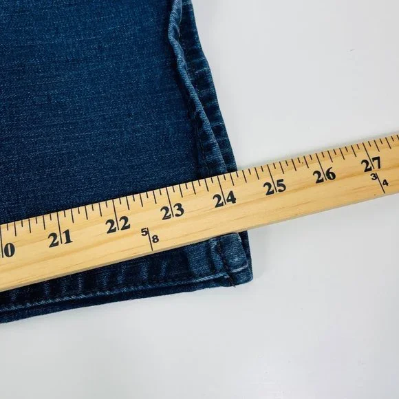 William Rast Blue Mid-Rise Crop Boot Jeans Juniors Size 28 Stretch - Picture 13 of 14